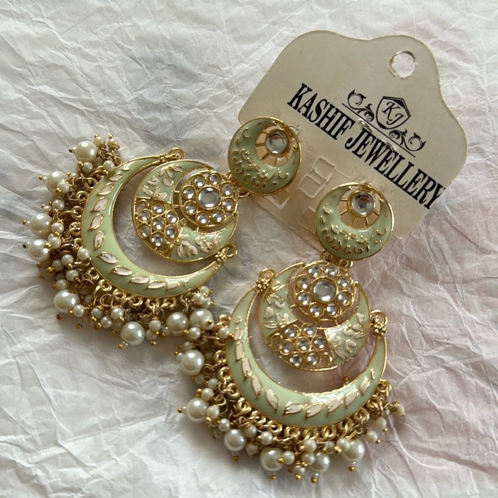 Stunning menakari styled jhumkas
